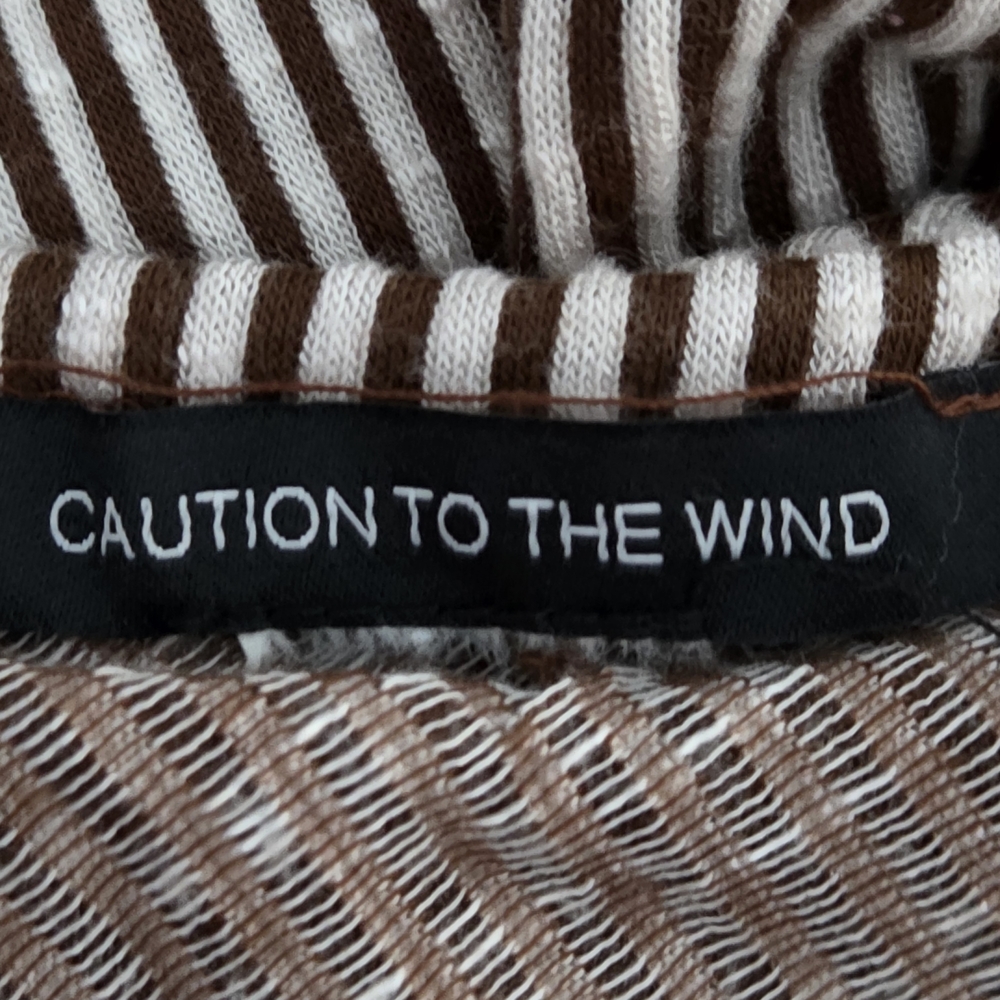 Caution To The Wind Beige and White Striped Sleeveless Maxi Dress - Picture 3 of 3